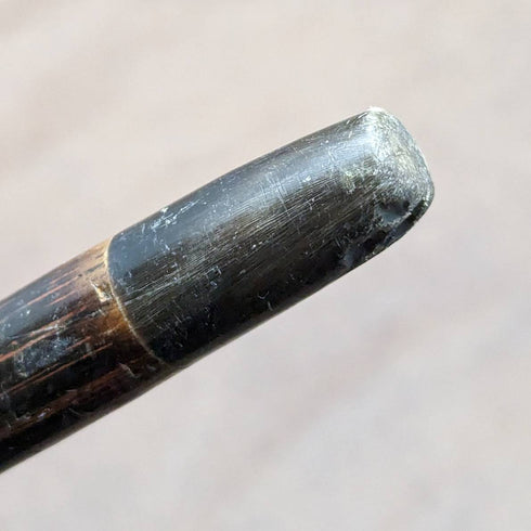 1921 British antique gentleman's walking stick, pure silver, round handle, 92cm